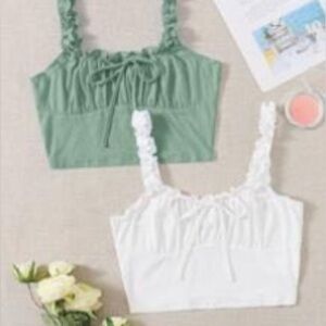 Green top with bow